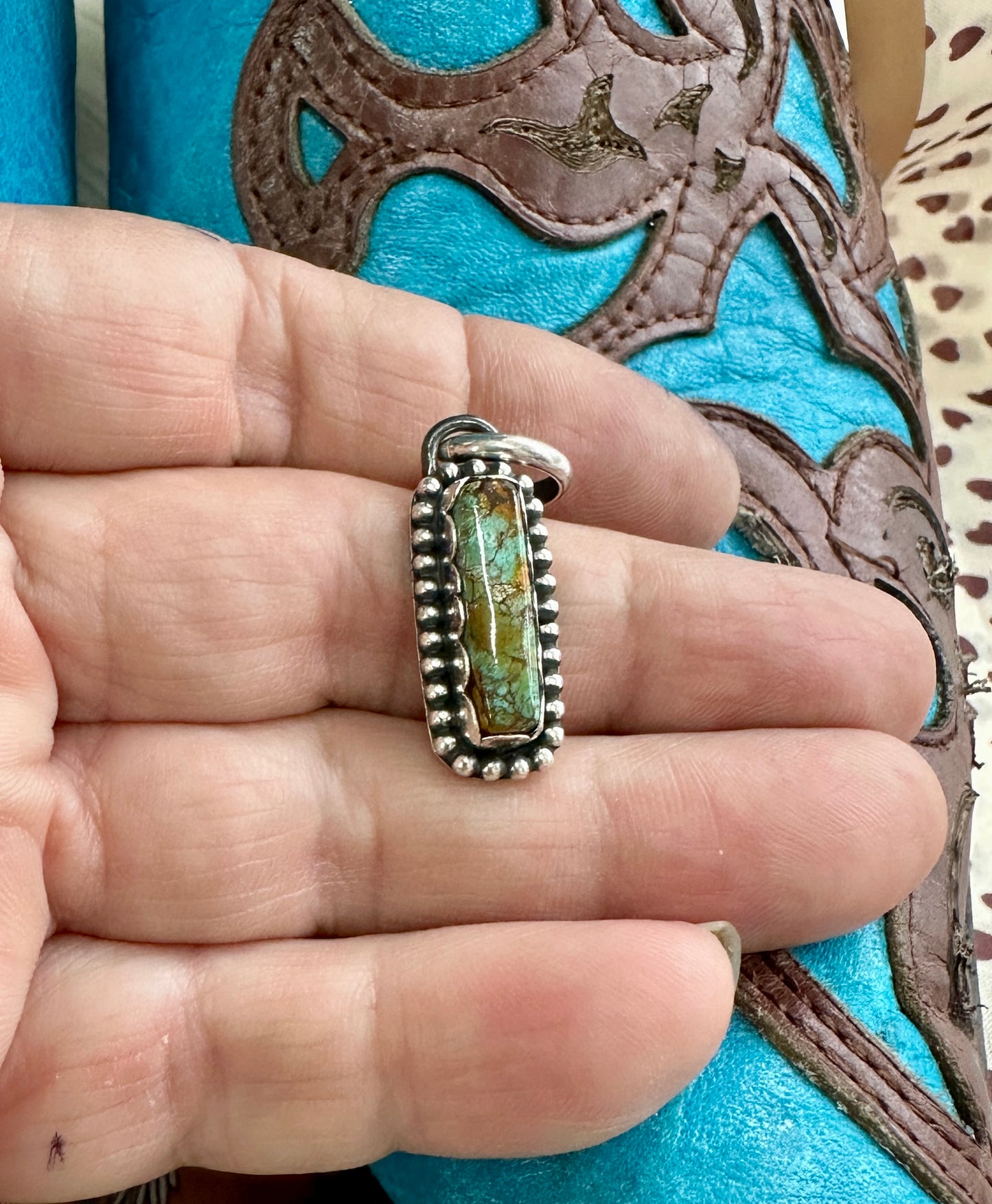 Turquoise Polychrome Pendant