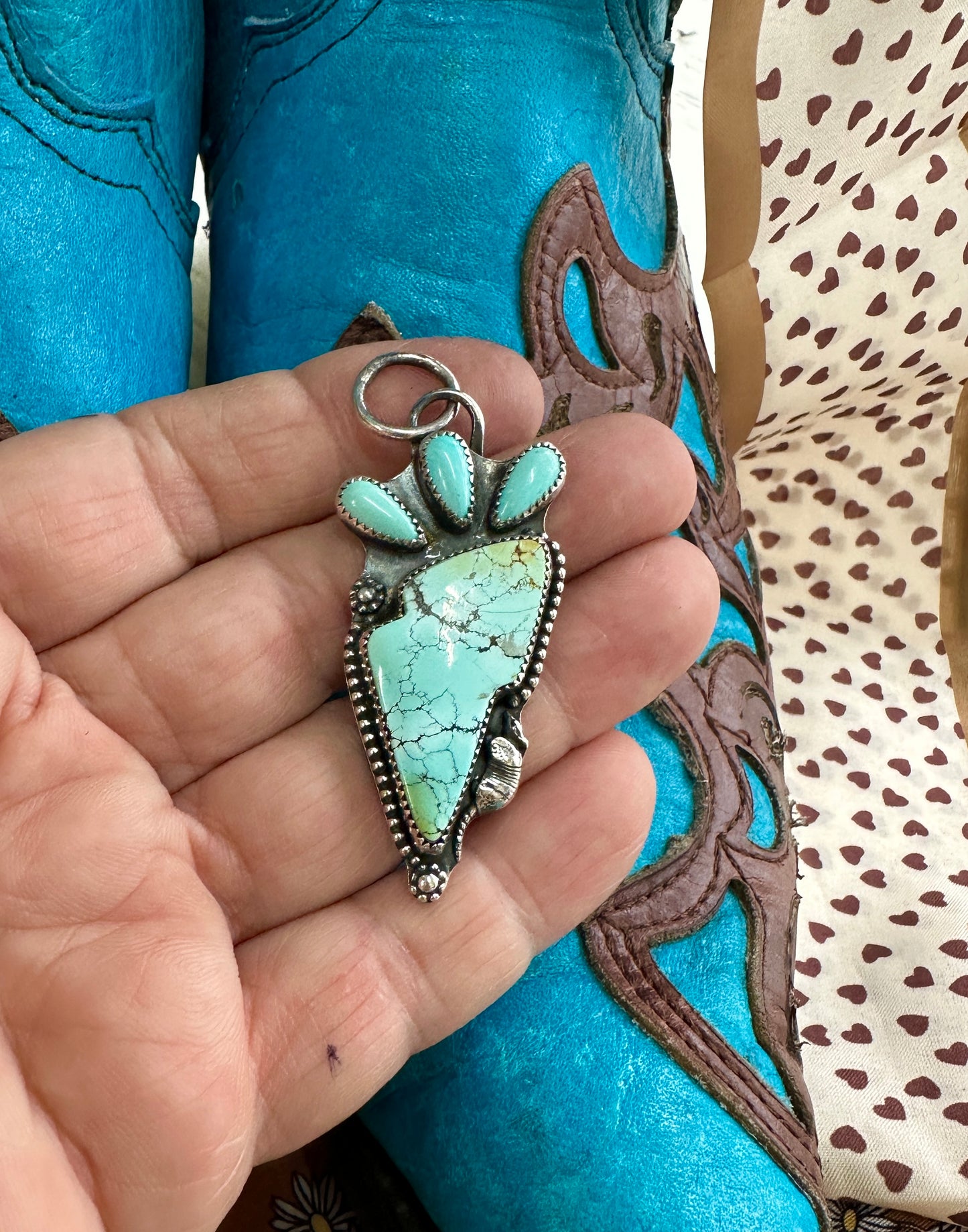 Turquoise Lightening Bold Pendant