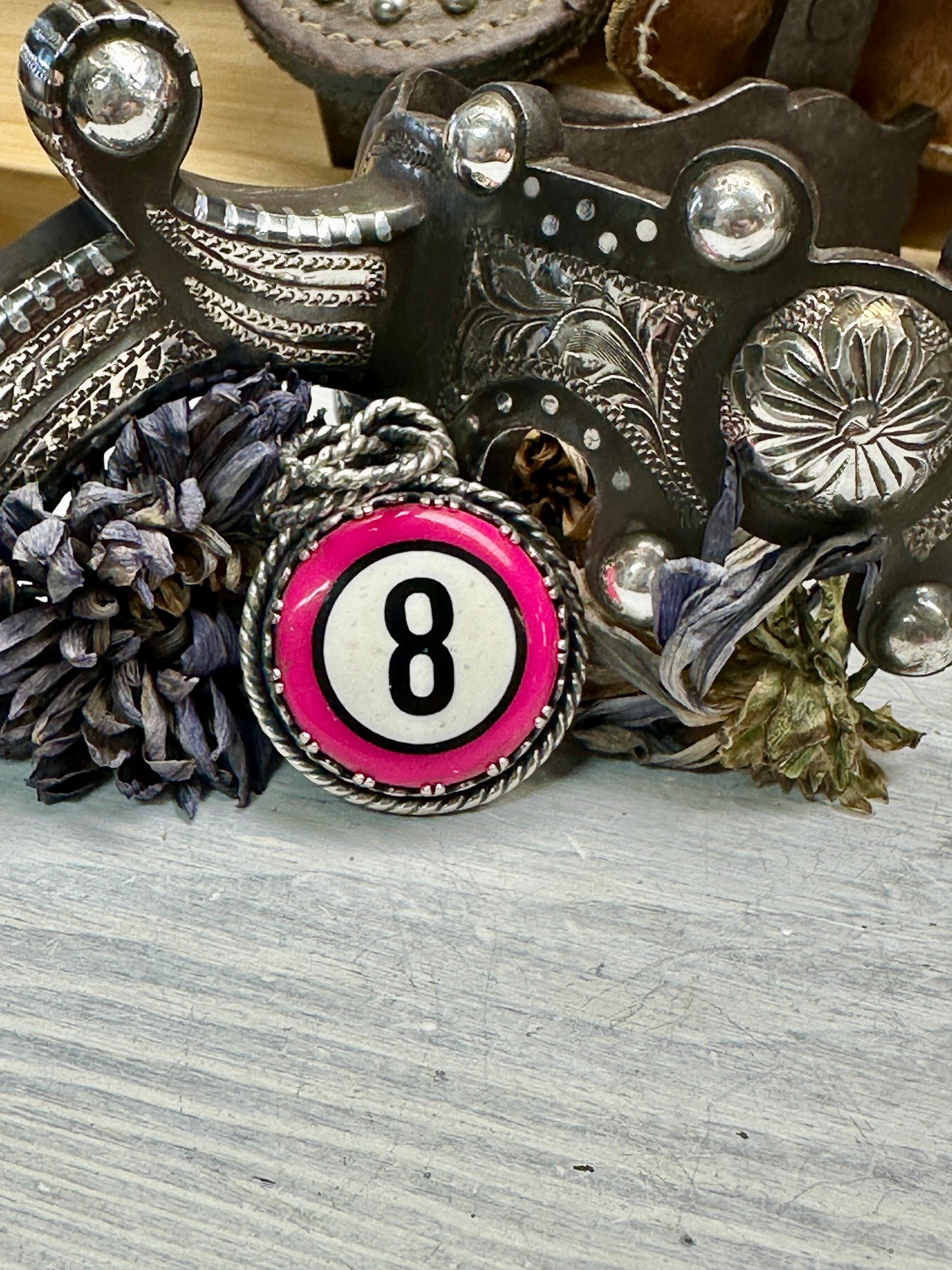 Pink Number 8 Pendant