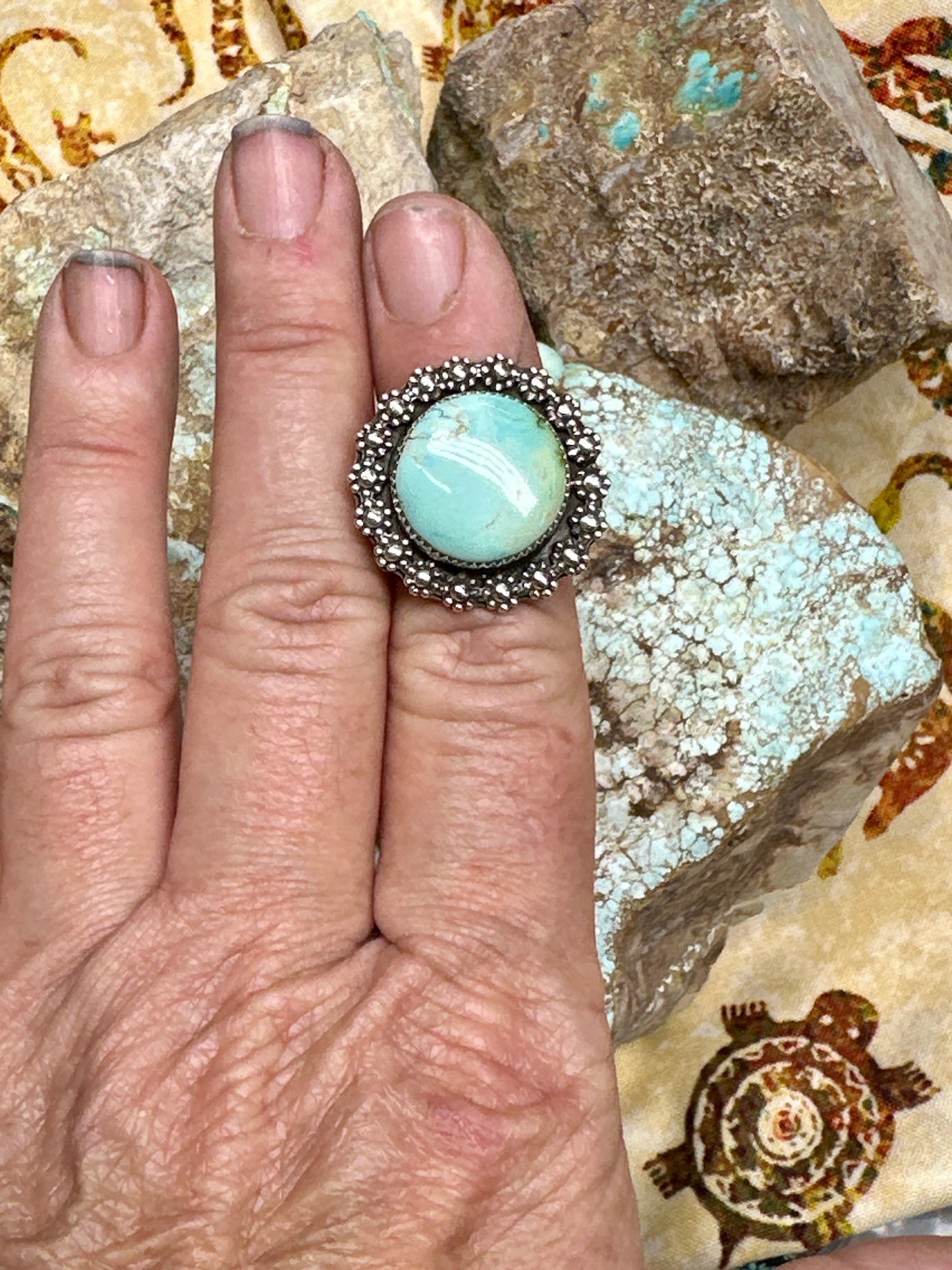 Polychrome Turquoise Ring