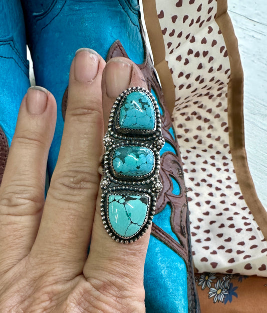 Turquoise Polychrome Statement Ring