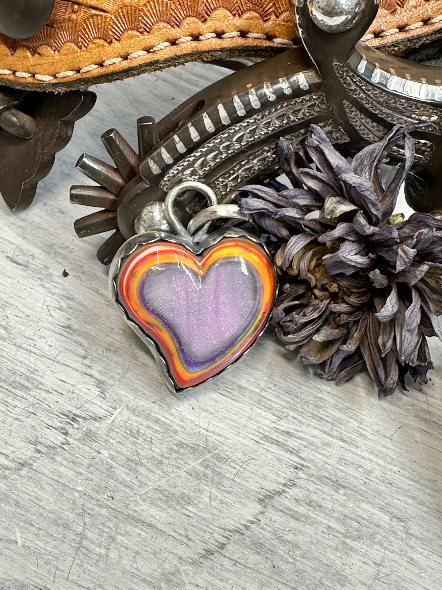 Purple Rainbow Heart